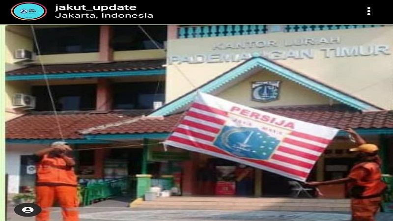 Petugas PPSU Kibarkan Bendera Persija Viral, Wali Kota Jakarta Utara Beri Tindakan Tegas