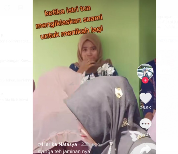 Viral! Jerit Tangisan Istri Tua Iringi Pernikahan Suaminya, Netizen: Surga Jaminannya Teh