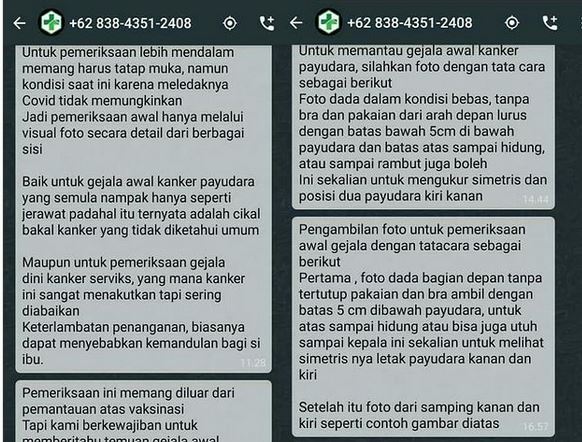 Viral Wanita Diminta Foto Tanpa Busana Usai Divaksin, Dalihnya Pemeriksaan Kanker Payudara