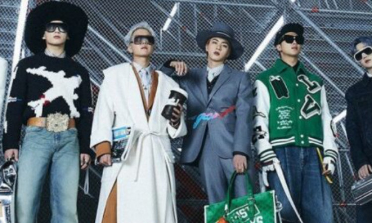 BTS Tampil Stylist di Pemotretan Louis Vuitton Fall/Winter 2021 Collection, Netizen: Raja Fashion