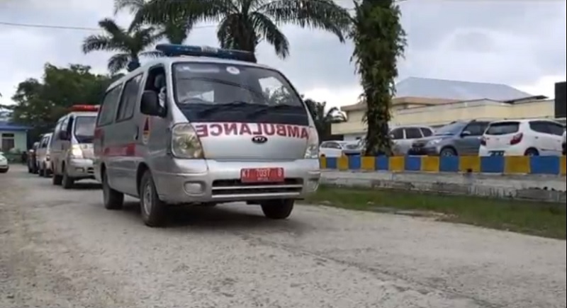 Viral Iring-Iringan Ambulans Covid-19 Kosong, Kepala BPBD Samarinda : Tidak Benar