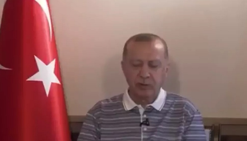 Viral, Presiden Turki Erdogan Terekam Tidur Saat Sampaikan Pesan Idul Adha