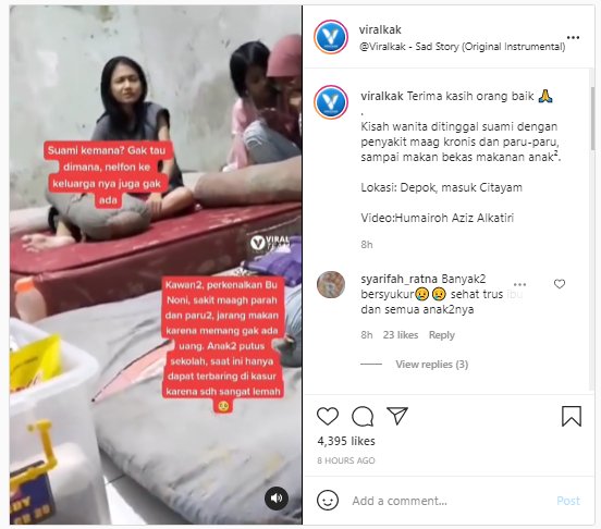 Viral Perjuangan Seorang Ibu Selamatkan Keluarga Usai Ditinggal Suaminya