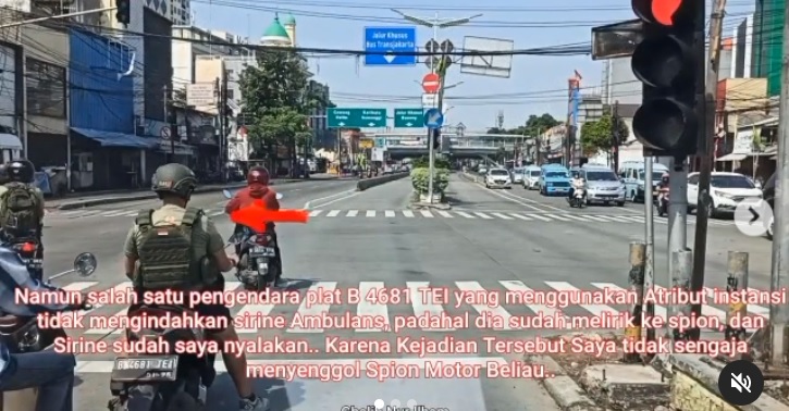 Viral Pemotor Halangi dan Gebrak Ambulans yang Bawa Bayi Kritis