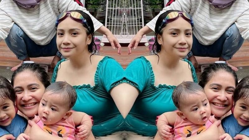 Penampilan Nagita Slavina Pakai Baju Renang Jadi Sorotan, Netizen: Bening Banget Kulitnya