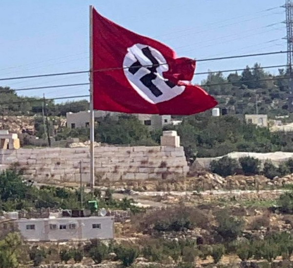 Viral Bendera Nazi Raksasa Berkibar di Kota Palestina, Ternyata Ini Faktanya