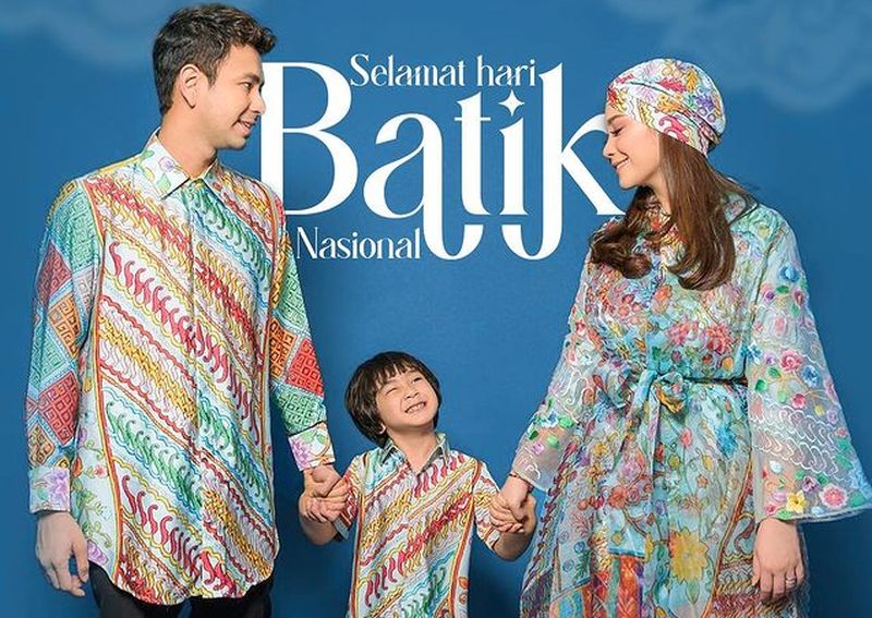 Gaya Nagita dan Raffi Ahmad Rayakan Hari Batik Bikin Netizen Terpesona