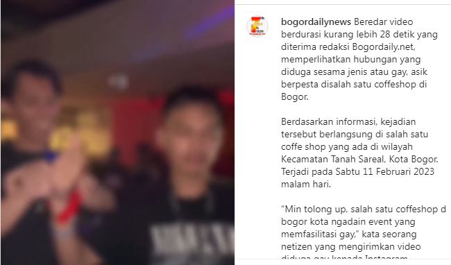 Viral Kabar Pesta LGBT di Bogor, Ini Faktanya